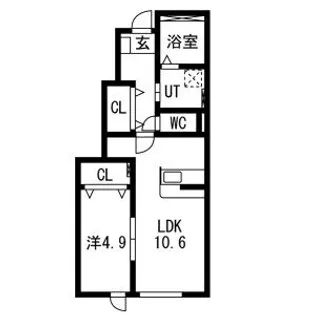 アークブリス【102号室】の間取り