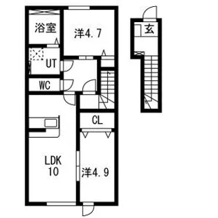 アークブリス【206号室】の間取り