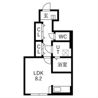 アクアフィオーレ江南【102号室】の間取り
