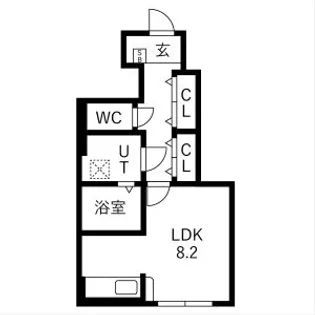 アクアフィオーレ江南【103号室】の間取り