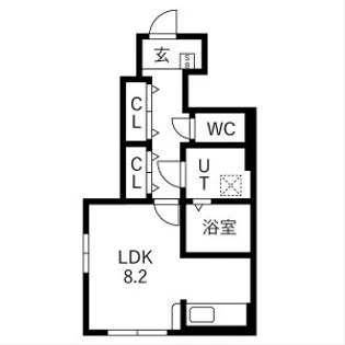 アクアフィオーレ江南【106号室】の間取り