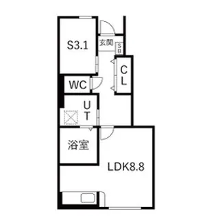 J.BREATH【102号室】の間取り