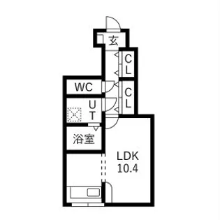 KD小白川【1階】の間取り