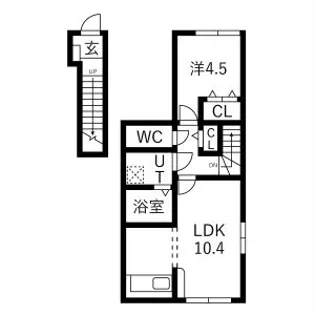 KD小白川【2階】の間取り