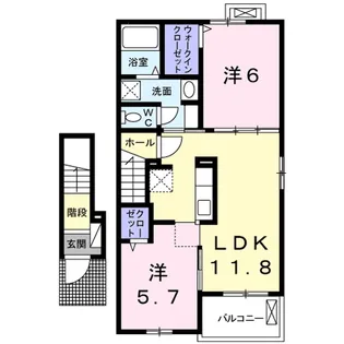 リバイバルMⅢ【2階】の間取り