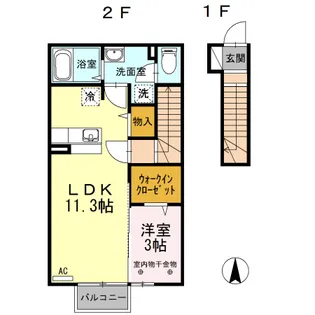 ファインビュー御山【2階】の間取り