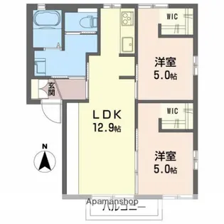 ヤマトハイツⅡA【1階】の間取り
