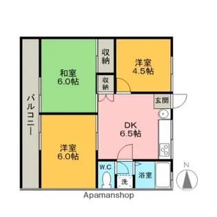 ハイツ平川【202号室】の間取り