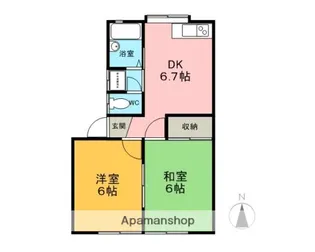 ハイツNAKAMURA【2階】の間取り
