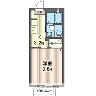 茨城県猿島郡境町【アパート】の間取り