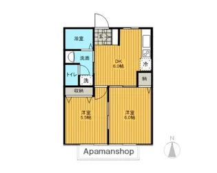 ラフォーレB棟【201号室】の間取り