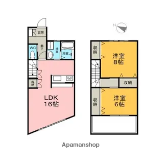 グランドゥール【I号室】の間取り