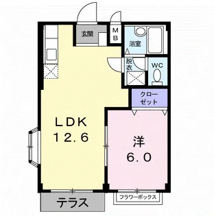 リバブルK【1階】の間取り