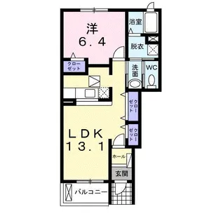 サニーレジデンス C【1階】の間取り