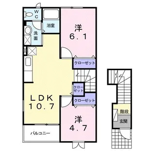 クレストールK2【2階】の間取り