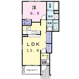 エヴァーグリーン【1階】の間取り