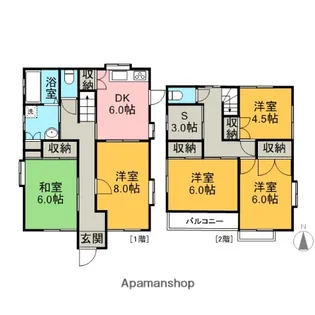 茨城県古河市東諸川【一戸建】の間取り