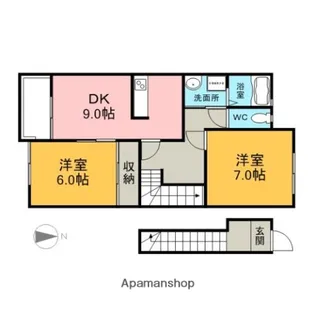 ル・ヴォヌールC棟【2階】の間取り