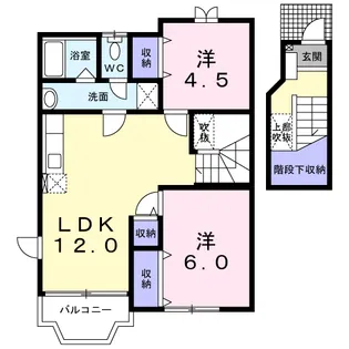 プライムコートC【2階】の間取り