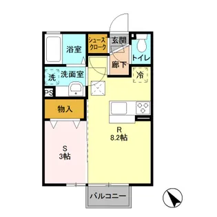 ベラ・ルーチェ Ⅱ【206号室】の間取り