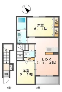 カリテス【2階】の間取り