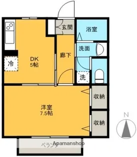 ラフォーレA棟【1階】の間取り