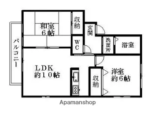 グランシードIBADAI生子 A・B棟【A-202号室】の間取り