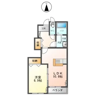 ミラルーツ【1階】の間取り