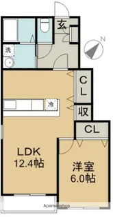 ベル・アルドール【102号室】の間取り