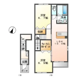 ファミーユ【2階】の間取り