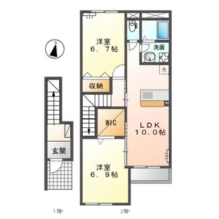 エルハーベン【2階】の間取り