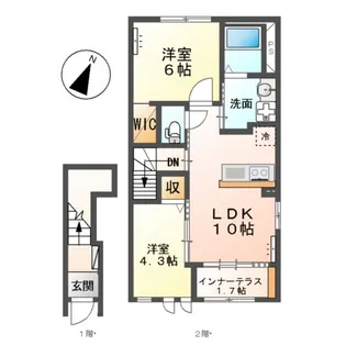 ビューティフル ハーモニー【2階】の間取り
