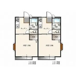 プリオールYOSHIDA B棟【2階】の間取り