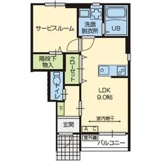 CALM HEIGHTS【1階】の間取り