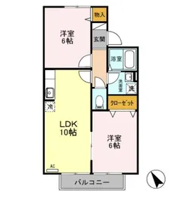 プリシェール逆井 Ⅰ【2階】の間取り