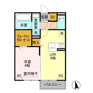 メゾン ド キャレ Ⅰ【2階】の間取り