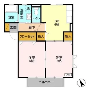 フラワーガーデン川木谷 B【1階】の間取り