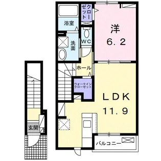 フルール・ド・リス Ⅰ【2階】の間取り