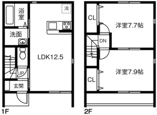 茨城県猿島郡境町みらい平1丁目【テラスハウス】の間取り