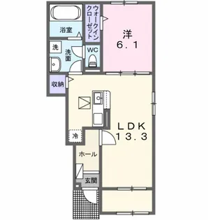 カルム ミー【1階】の間取り