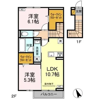 バイヤンツリーばんどう【2階】の間取り