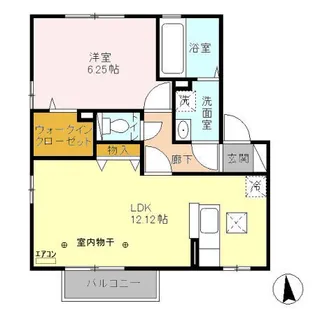 ロイヤル川木谷 A【1階】の間取り