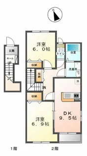 エスポワールSEKI【00203号室】の間取り