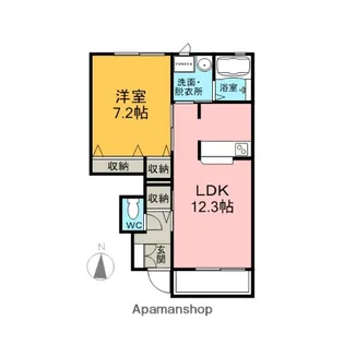 サニーウェル篠山【A-101号室】の間取り