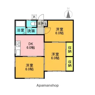 サンハイツSOWA A・B【B-101号室】の間取り