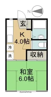 山中マンション C棟【103号室】の間取り
