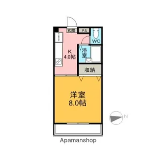ハイツ粕川【203号室】の間取り