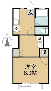 二鶴ハイツ【202号室】の間取り