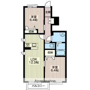 ヴィラーチェJ【105号室】の間取り
