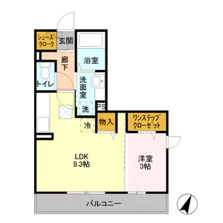 メゾン ド クレール【1階】の間取り
